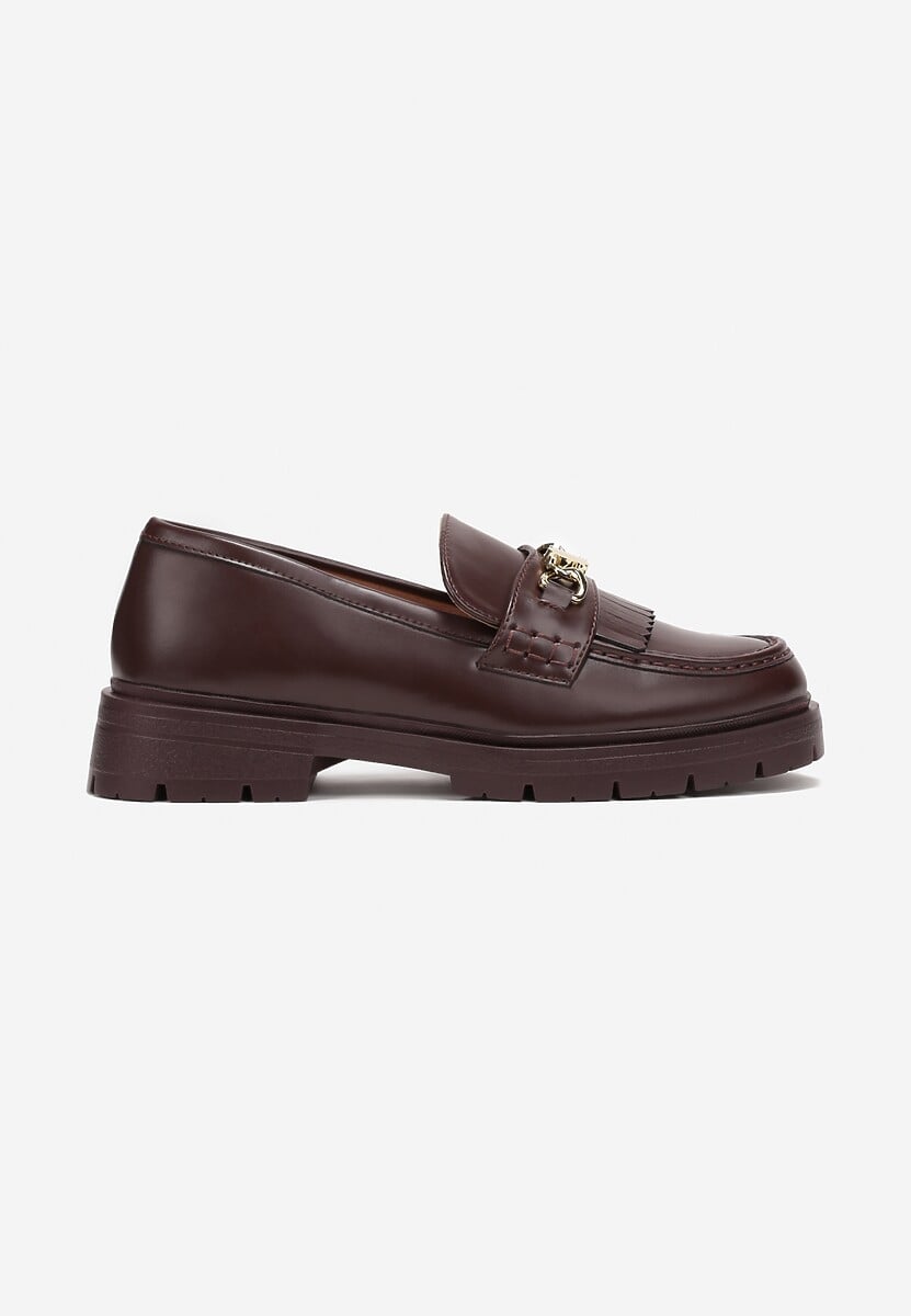 Mocasini Bleumarin Intrare Slip-On Talpă Groasă Franjuri Aplicație Metalică Gordania 3