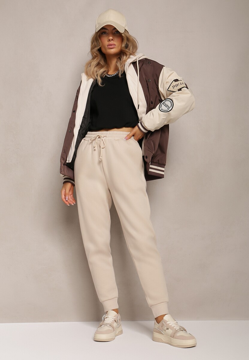 Pantaloni sport bej cu căptușeală călduroasă Trisseme 1