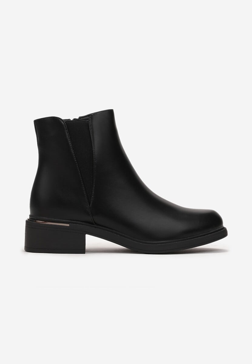 Botine Chelsea Negre Booni cu Inserție Elastică Laterală Clasică 3