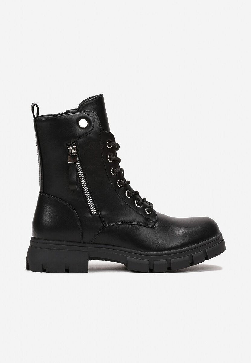 Czarne Botki Workery z Protektorem Ahenlo 3