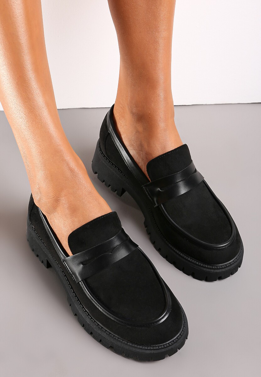 Mocasini Negri Clasici Slip-On Talpă Groasă Zimțată Klimme 2
