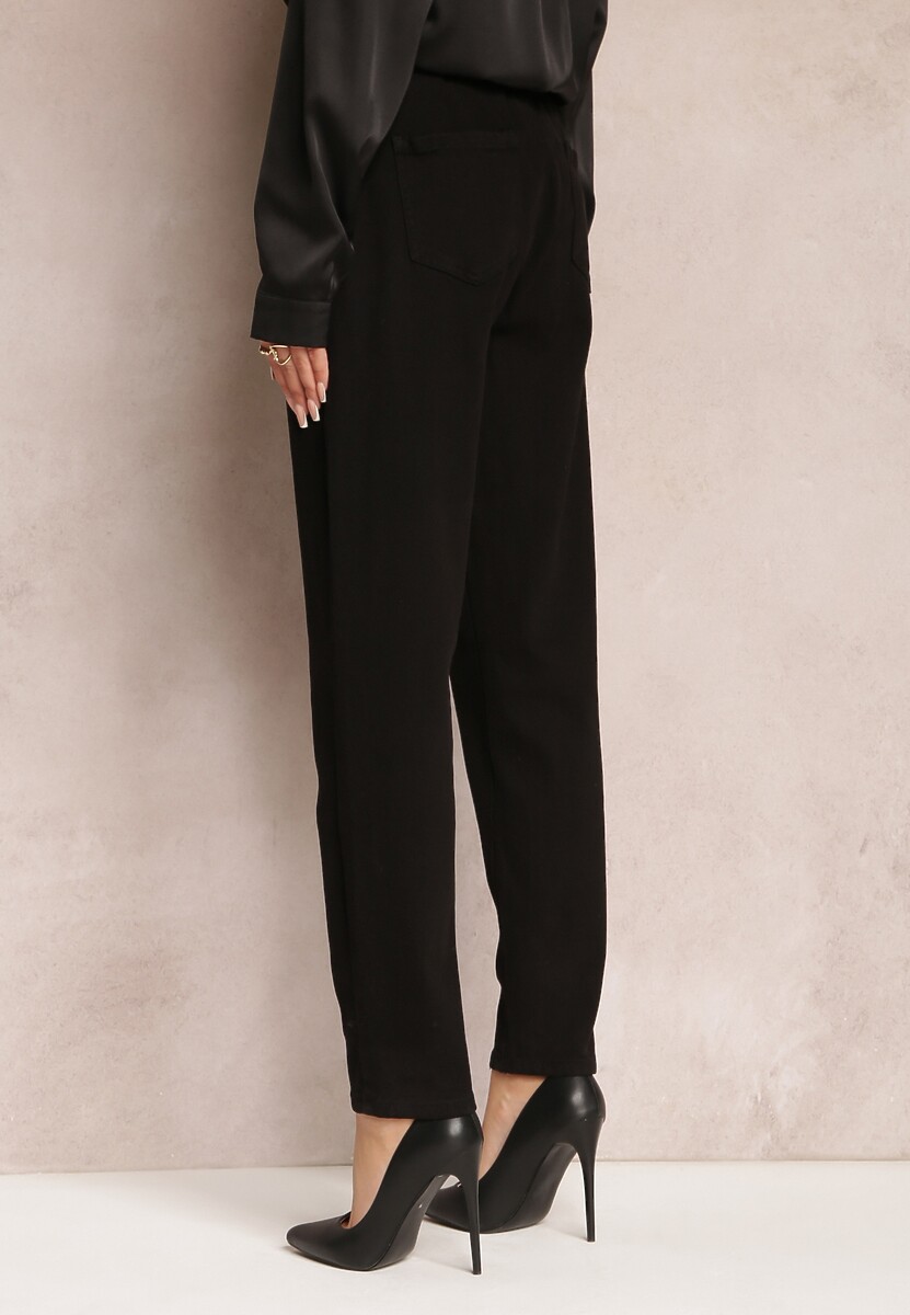 Jeansi negri High Waist cu croială Mom Fit Petitlla 3