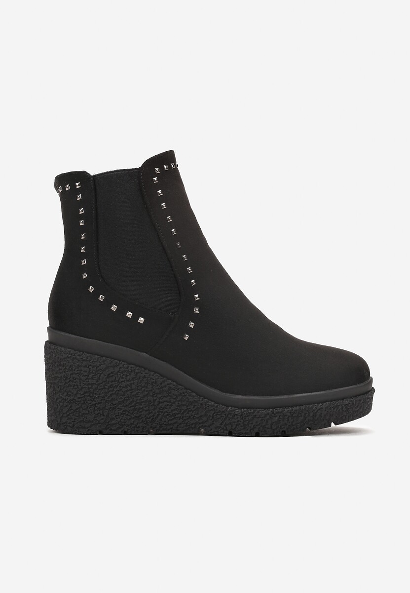 Botine negre cu platformă gleznă cu ținte Adevva 3