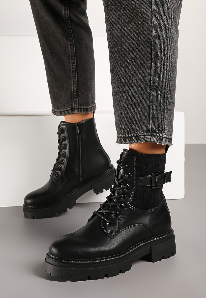 Botine Negre în Stilul Lucrătorilor Grunge Eiase 1