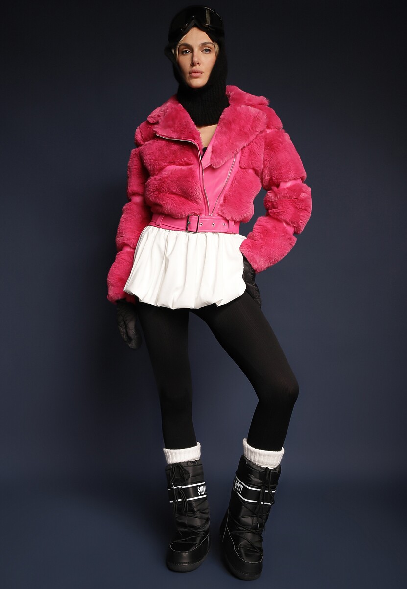 Jachetă Fucsia cu Blană Shetty 2