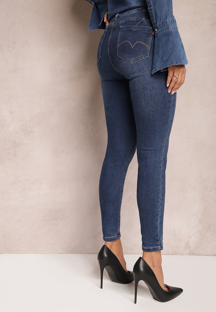 Niebieskie Jeansy Skinny Junista 3