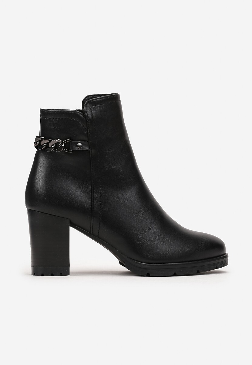 Botine negre cu toc Aranthea 3