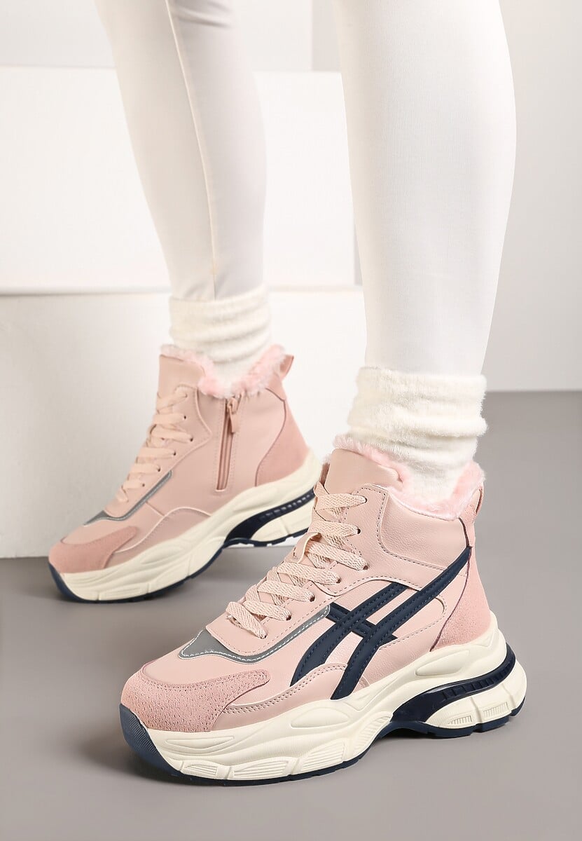 Sneakers Roz Luntris cu Talpă Groasă 3