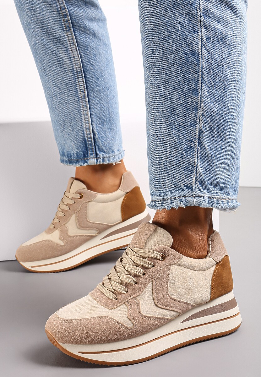 Sneakers bej cu platformă Raviva 2