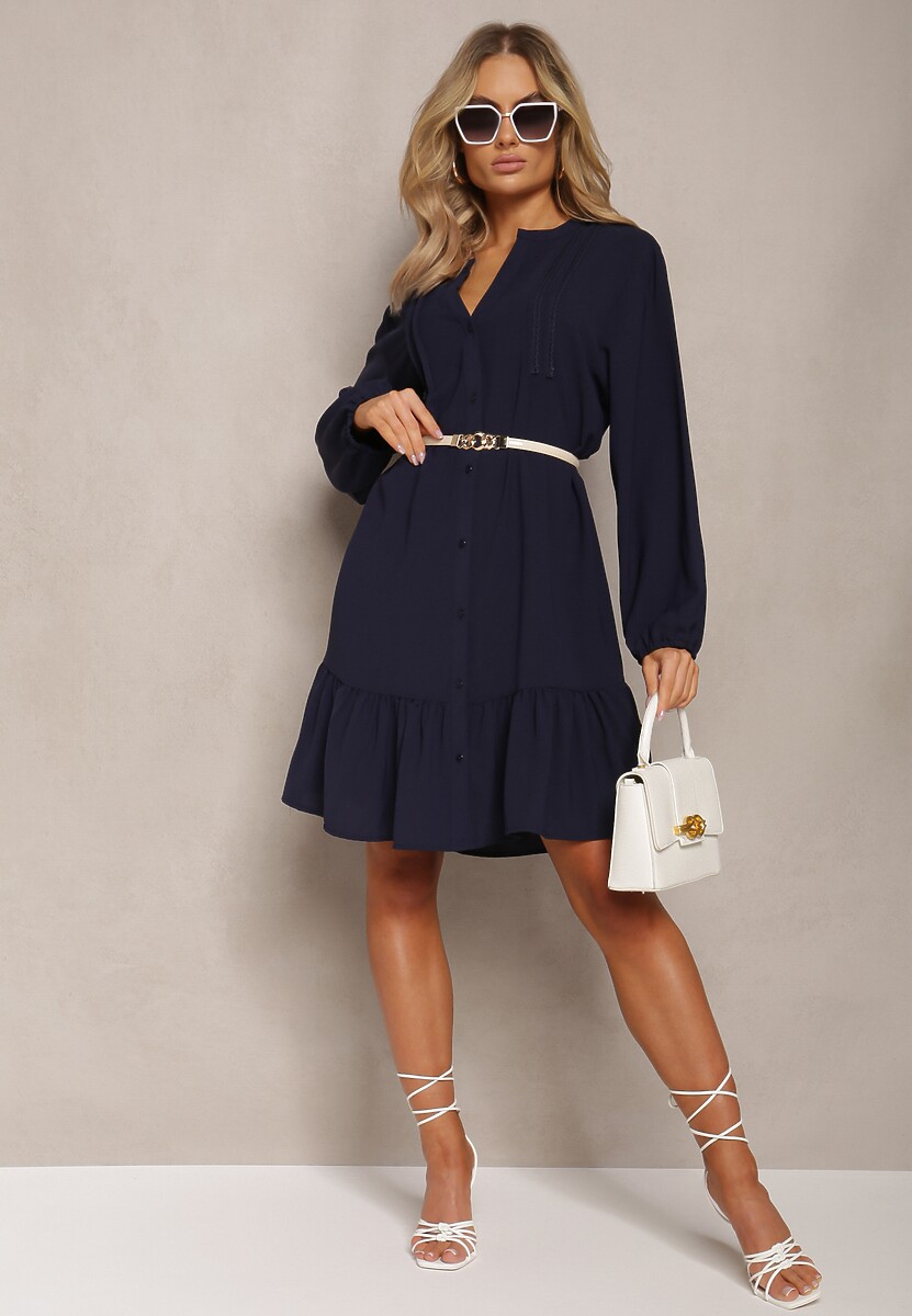 Rochie Cămașă Mini Galdra Bleumarin 2