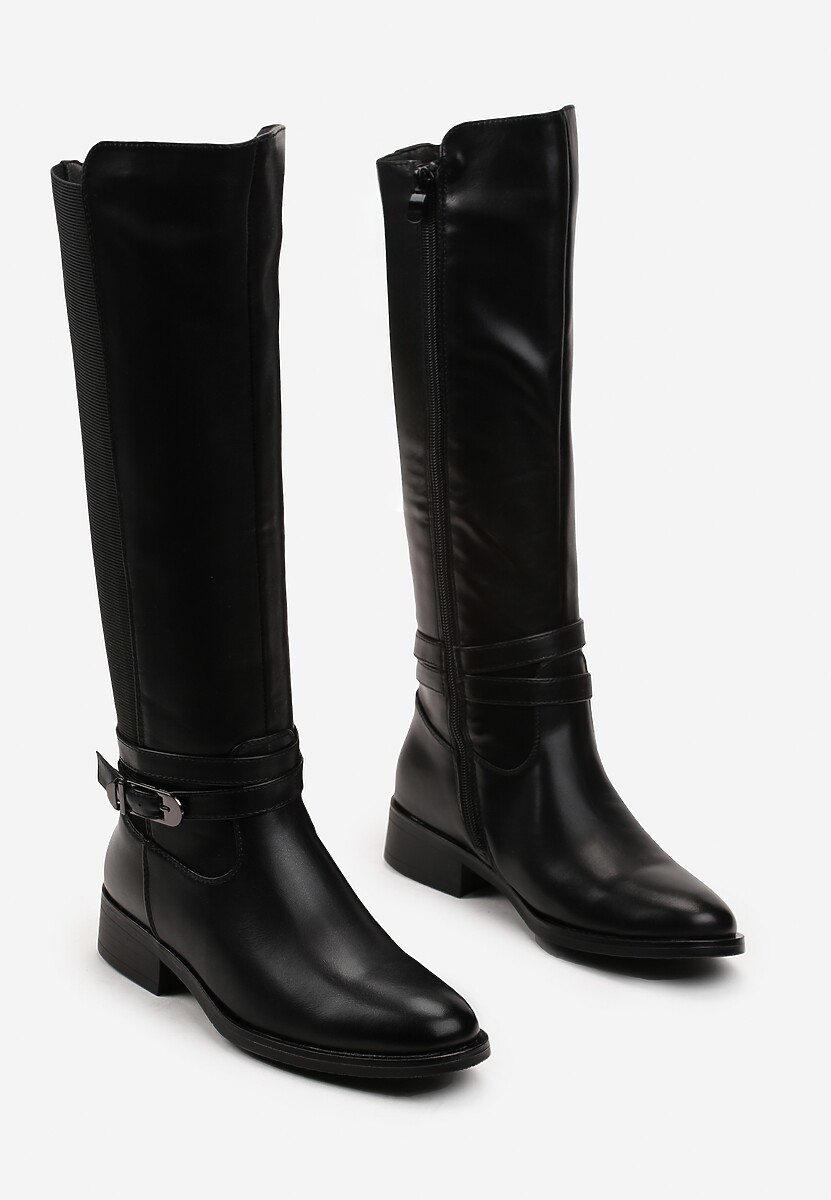 BKENSTOCK リズモア　黒 Legginsy z ozdobnymi suwakami