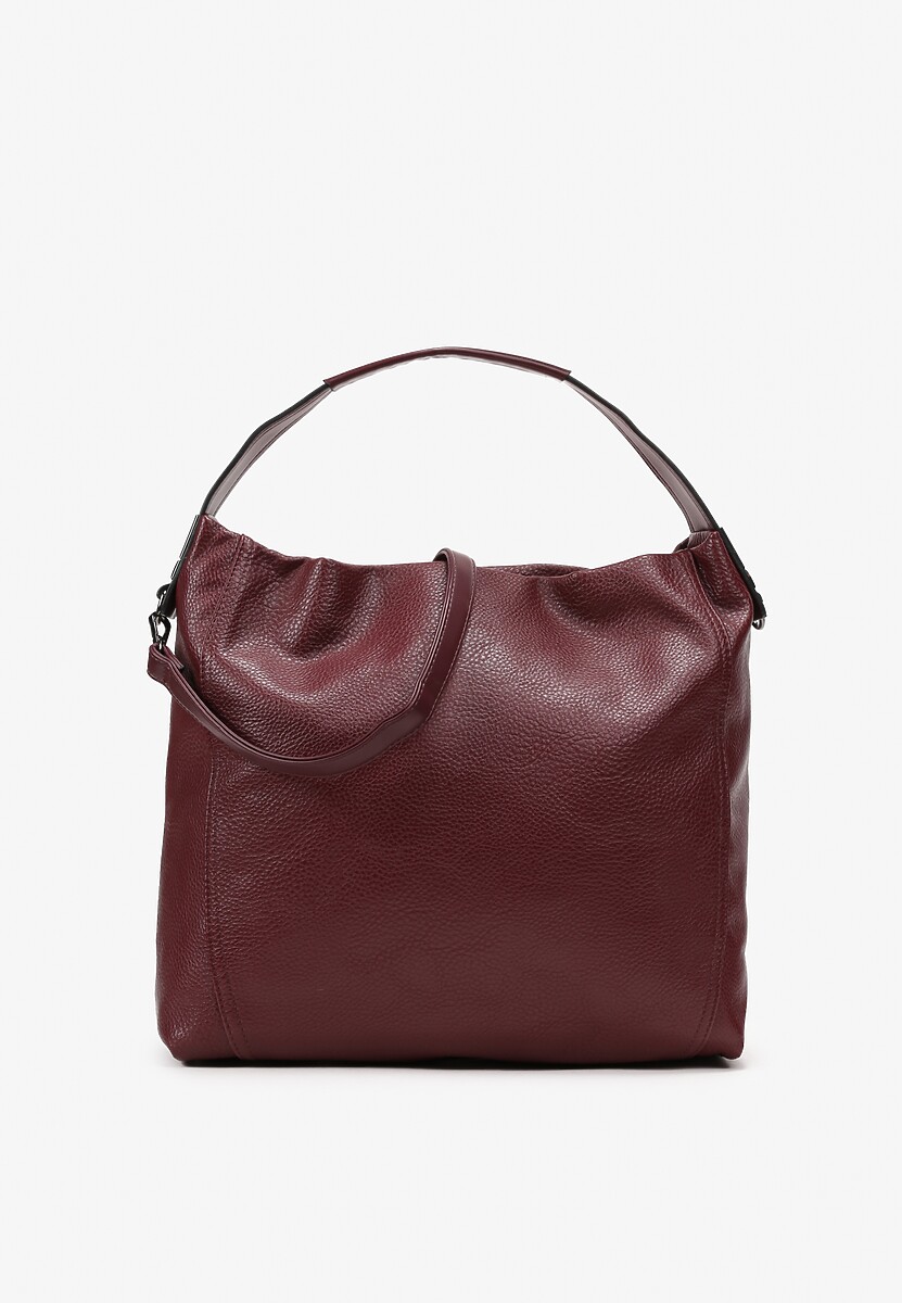 Bordowa Duża Torebka Shopper z Imitacji Skóry Chiesida 1