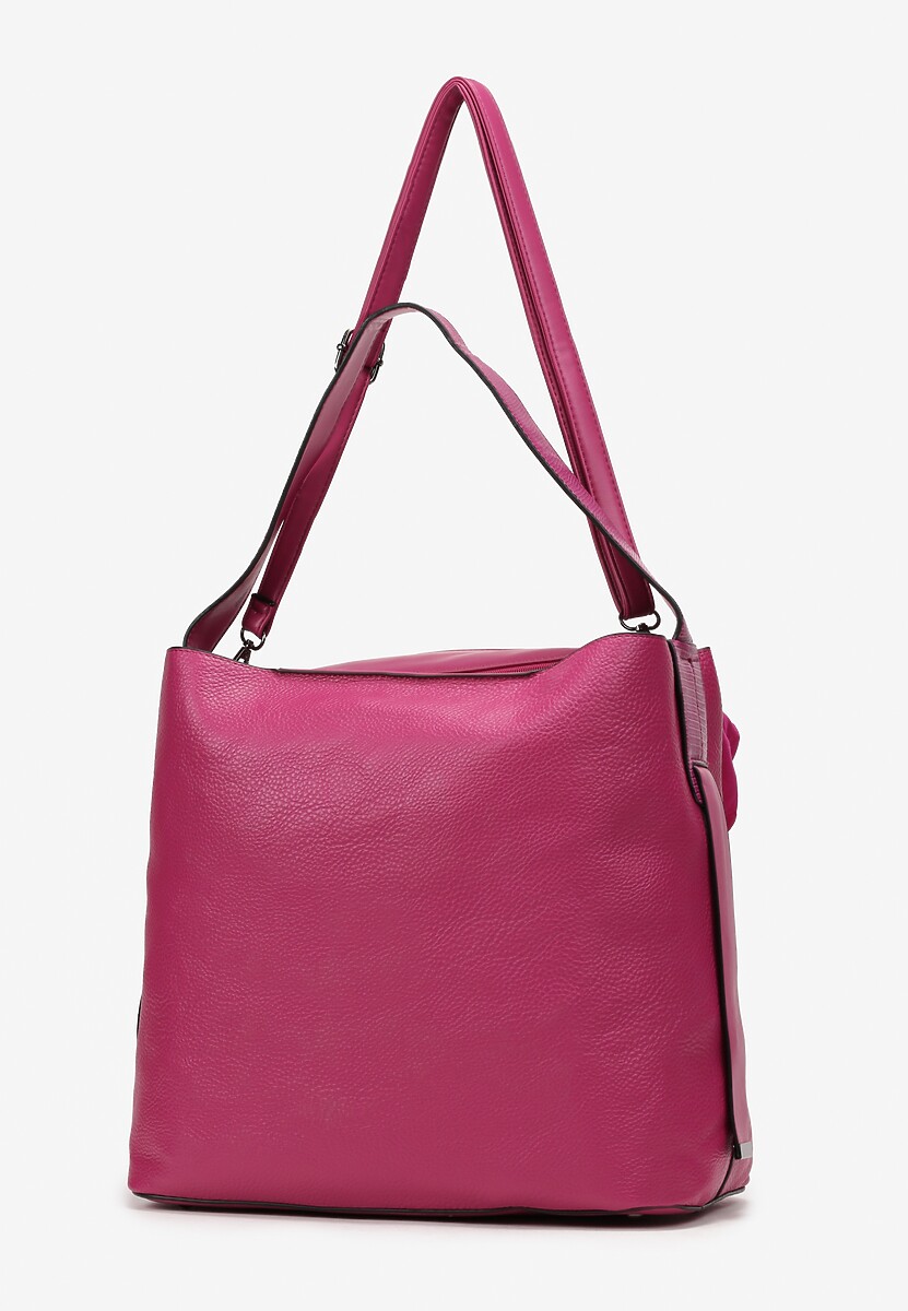 Różowa Duża Torebka Shopper z Rączką Bersena 2