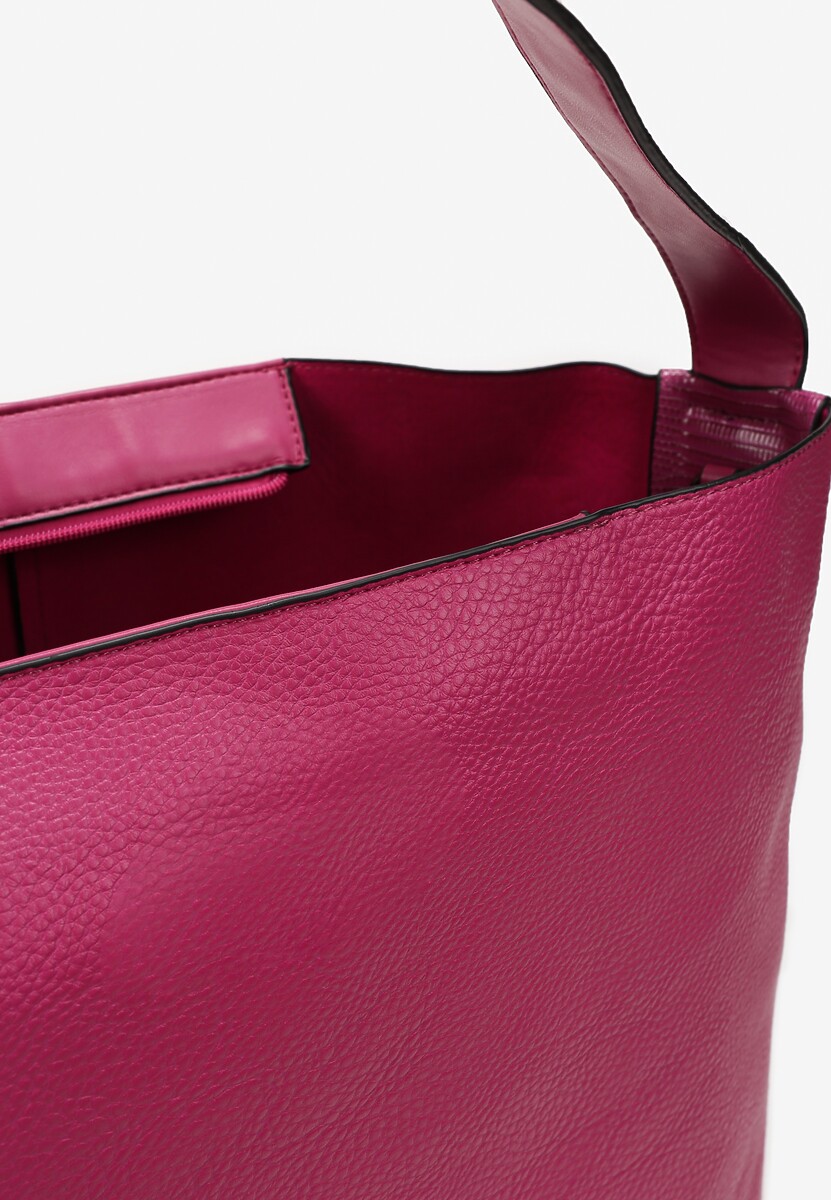 Różowa Duża Torebka Shopper z Rączką Bersena 3