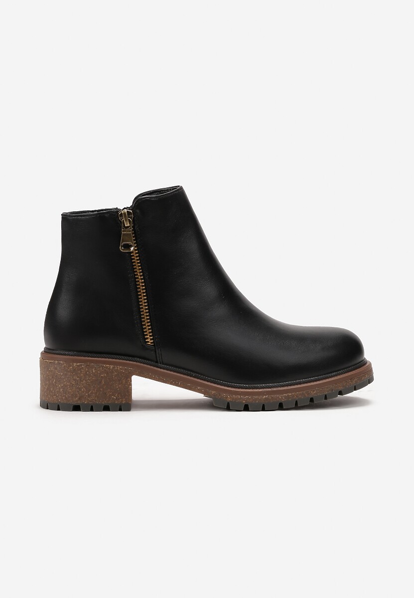 Botine Negre cu Fermoar Decorativ Mikacina 3