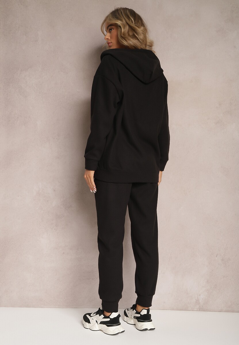 Czarny 2-częściowy Komplet Dresowy z Bluzą i Spodniami Gravina 3