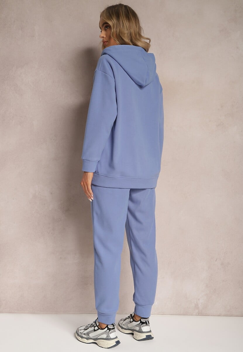 Niebieski 2-częściowy Komplet Dresowy z Bluzą i Spodniami Gravina 3