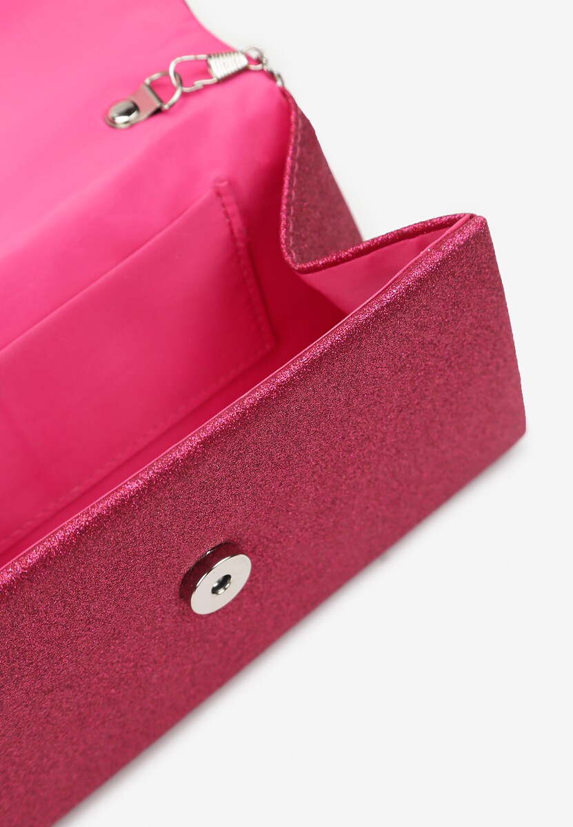 Fuksjowa Mała Torebka Kopertówka z Kokardką w Cyrkonie Selwiana 3