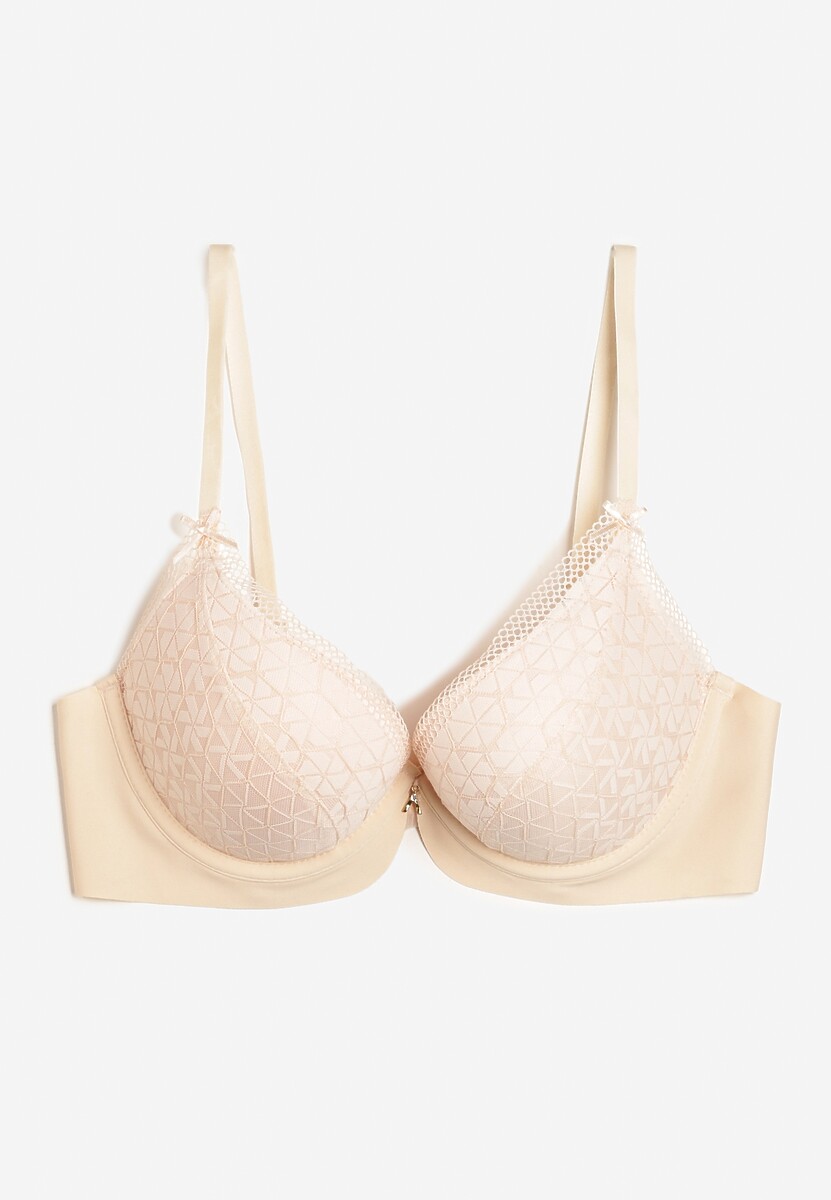 Sutien Push-Up Bej cu Pandantiv Discret Ecrulia 2