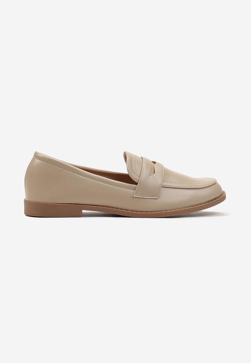 Mocasini bej cu barete elegante Bianaba 3