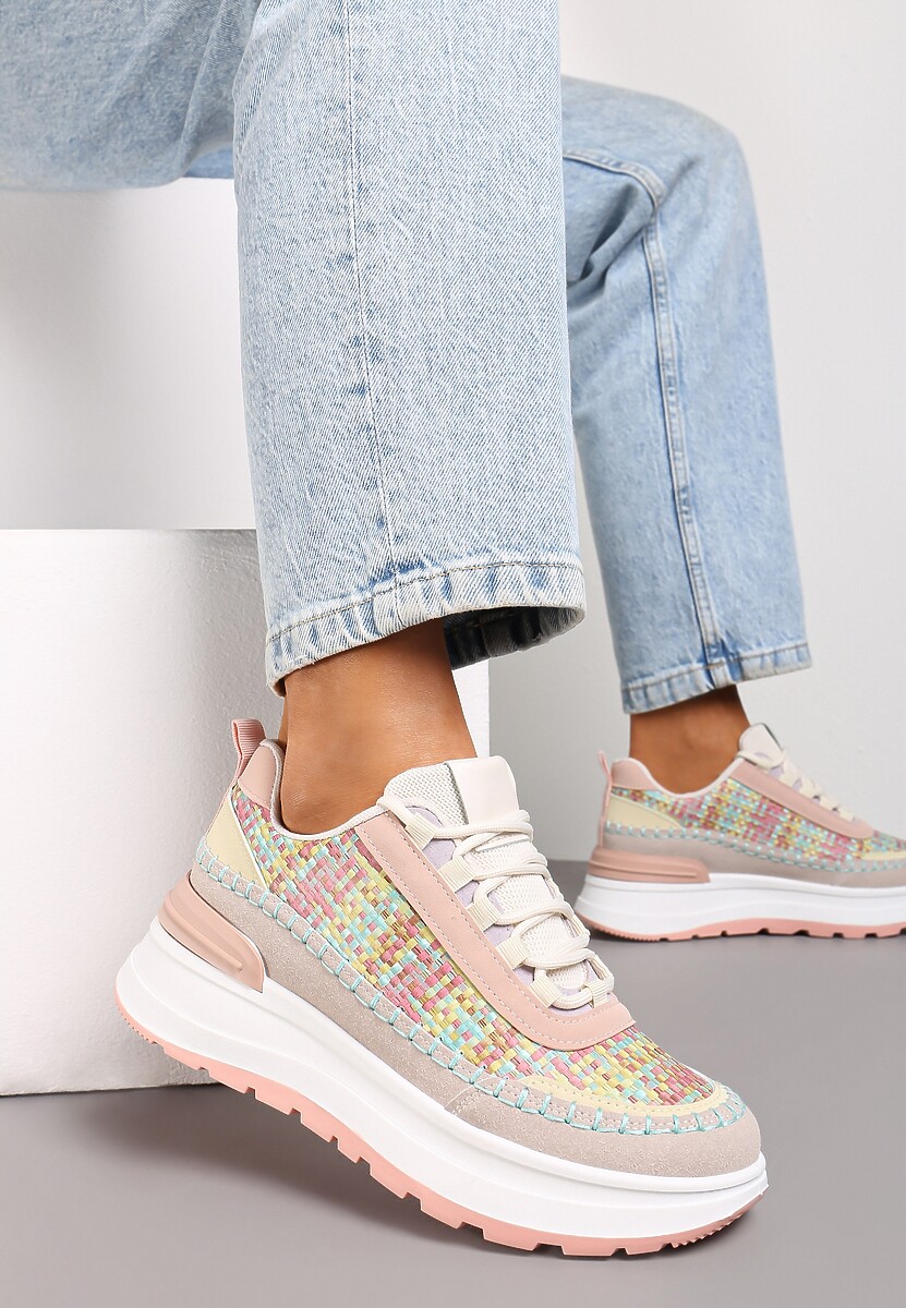 Sneakers roz pe platformă Buffona 1