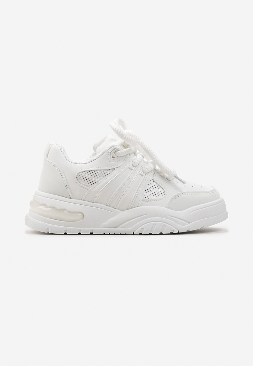 Sneakerși albi cu platformă groasă și sclipici Lenema 3