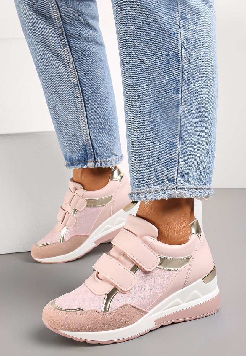 Sneakers Roz Portha cu Platformă Joasă și Arici 2