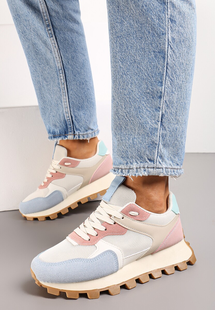 Sneakers Roz-Albastru cu Talpă Groasă Johina 2