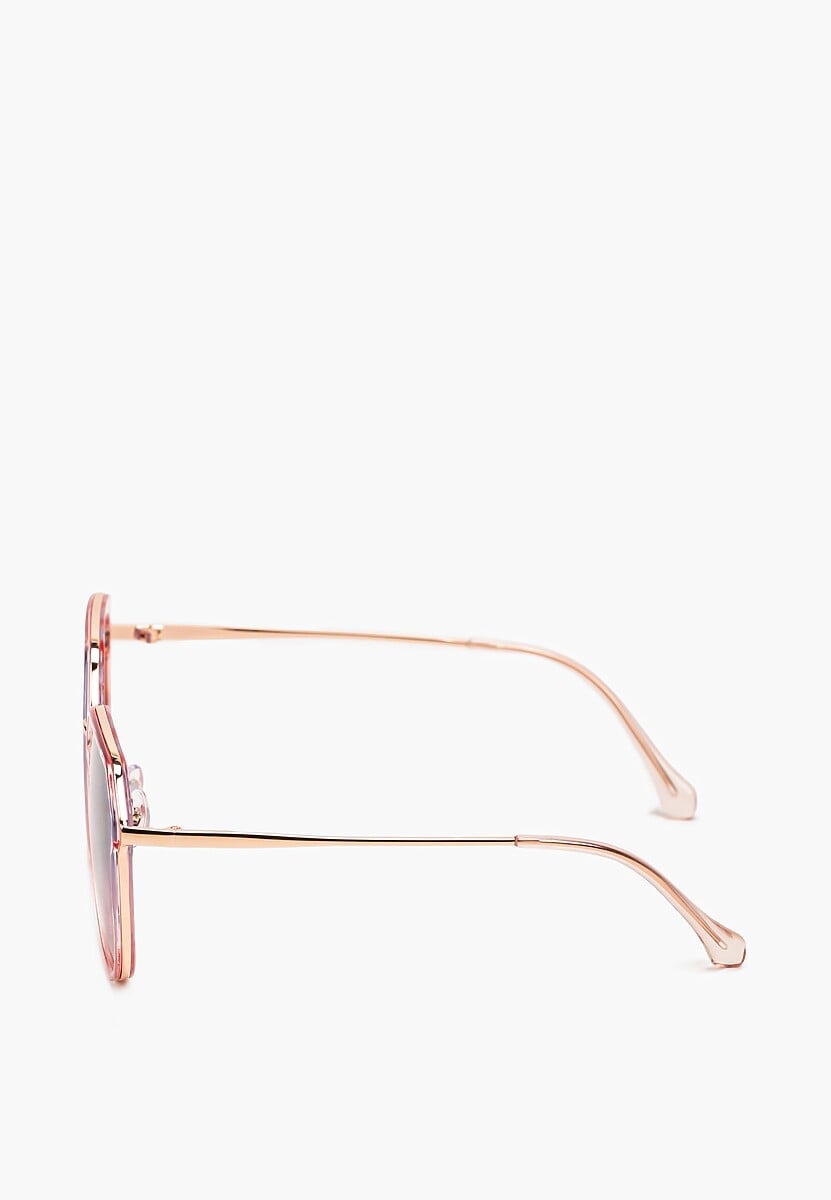 Różowe Okulary Przeciwsłoneczne z Gradientem na Soczewkach Furla 2