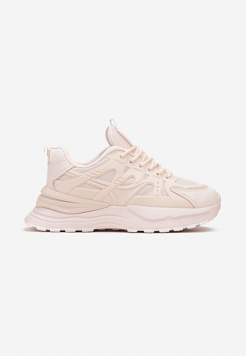 Sneakerși Roșii cu Șiret și Talpă Groasă cu Inserții Decorative Ilira 3