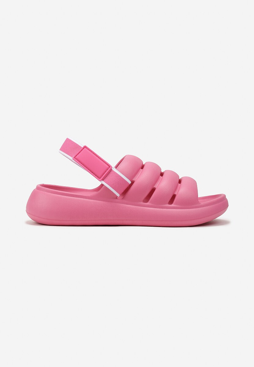 Sandale Fucsia Spuma cu Sistem de Închidere Velcro pe Talpă Groasă Arelis 3