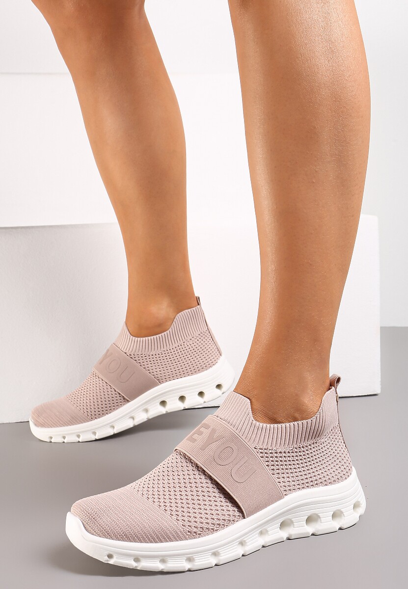 Pantofi Sport Roșii cu Inscripție LOVE și Partea Superioară Elastică Alaissa 2