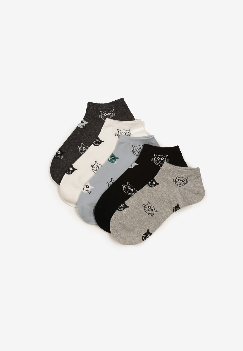 Șosete din Bumbac Multicolore 5-Pack cu Imprimeu Kaethra 3