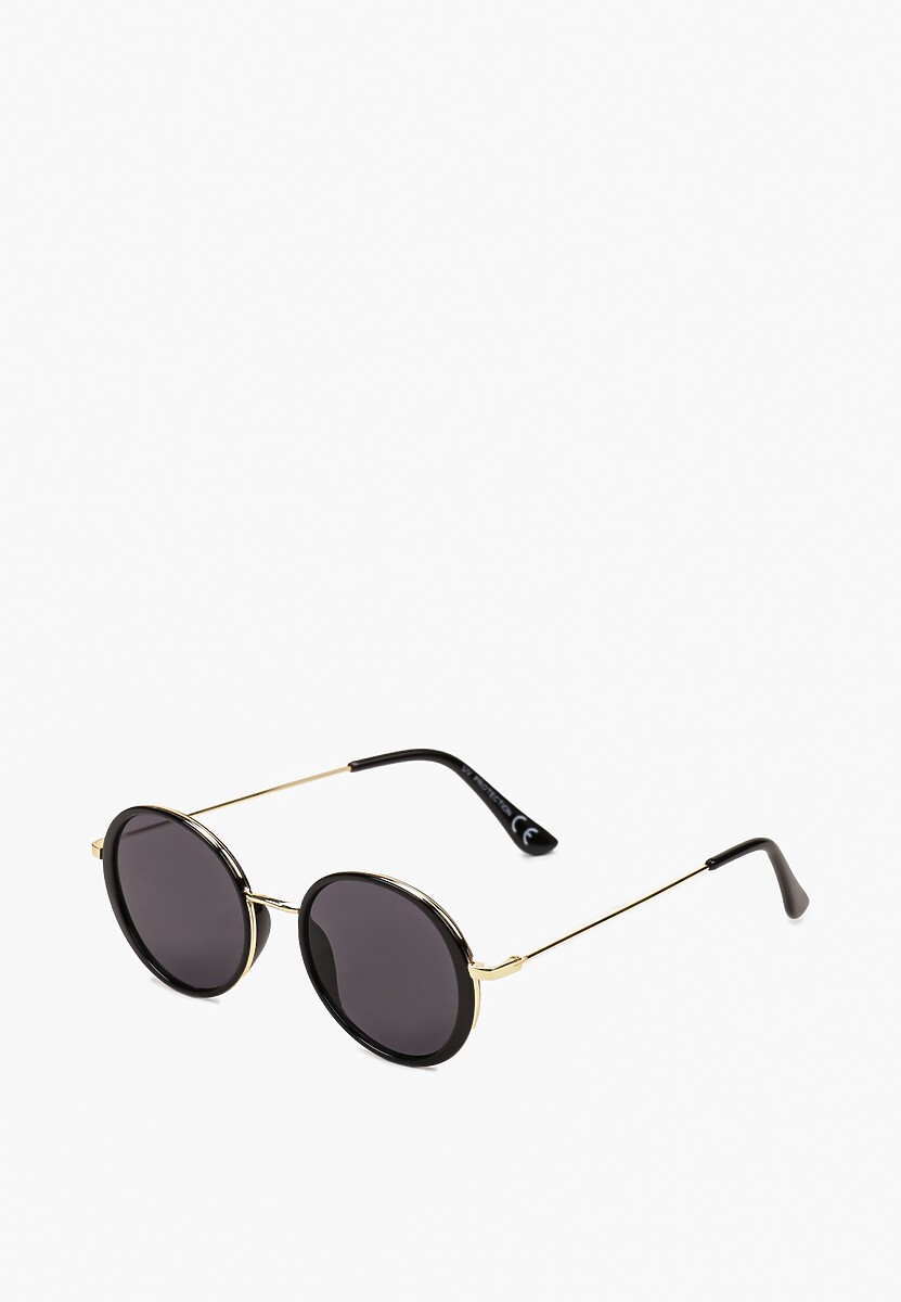 Ochelari de soare negri cu rame rotunde Rowenna 1