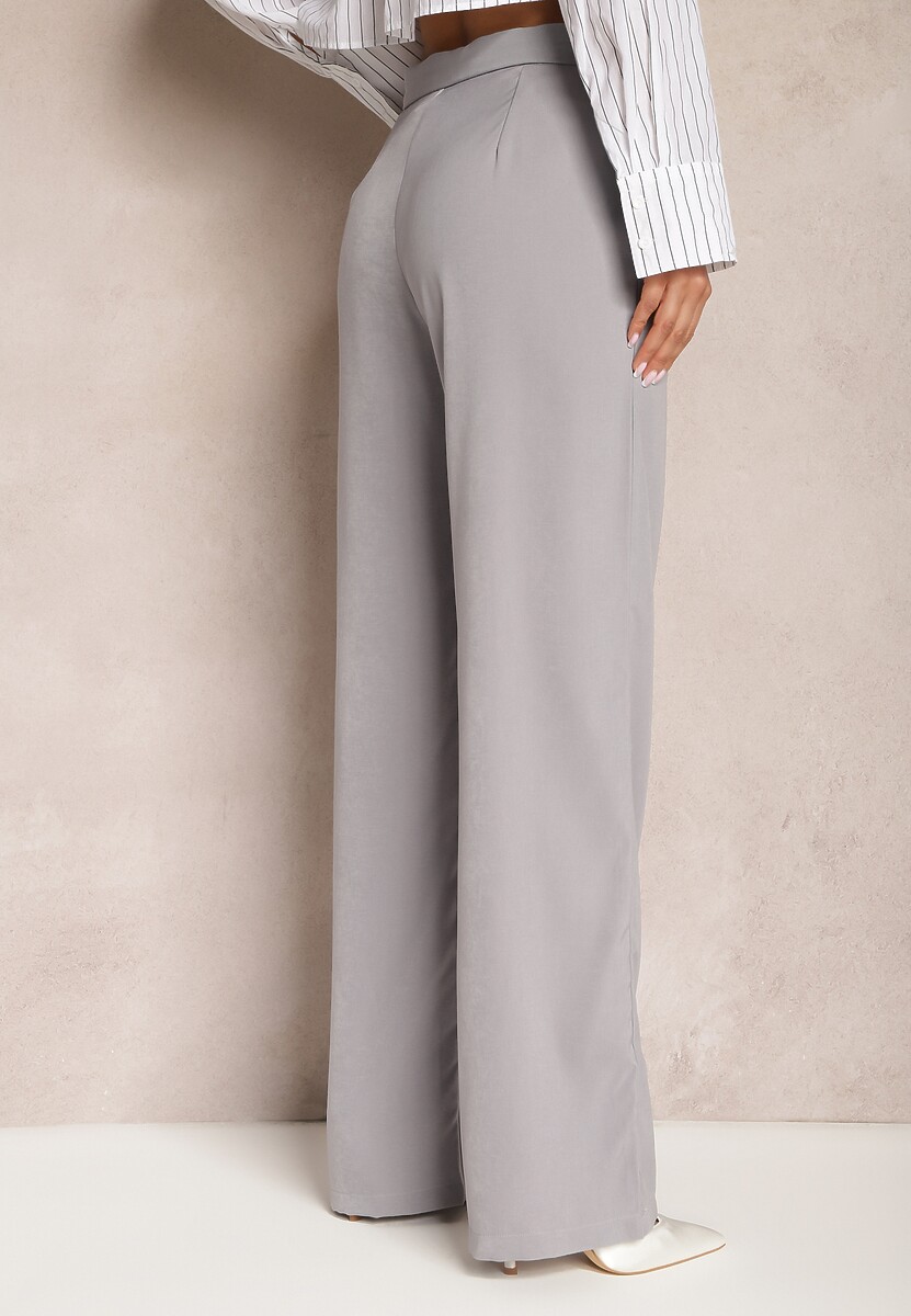 Pantaloni Largi Gri cu Închidere pe Cârlig Brutris 3