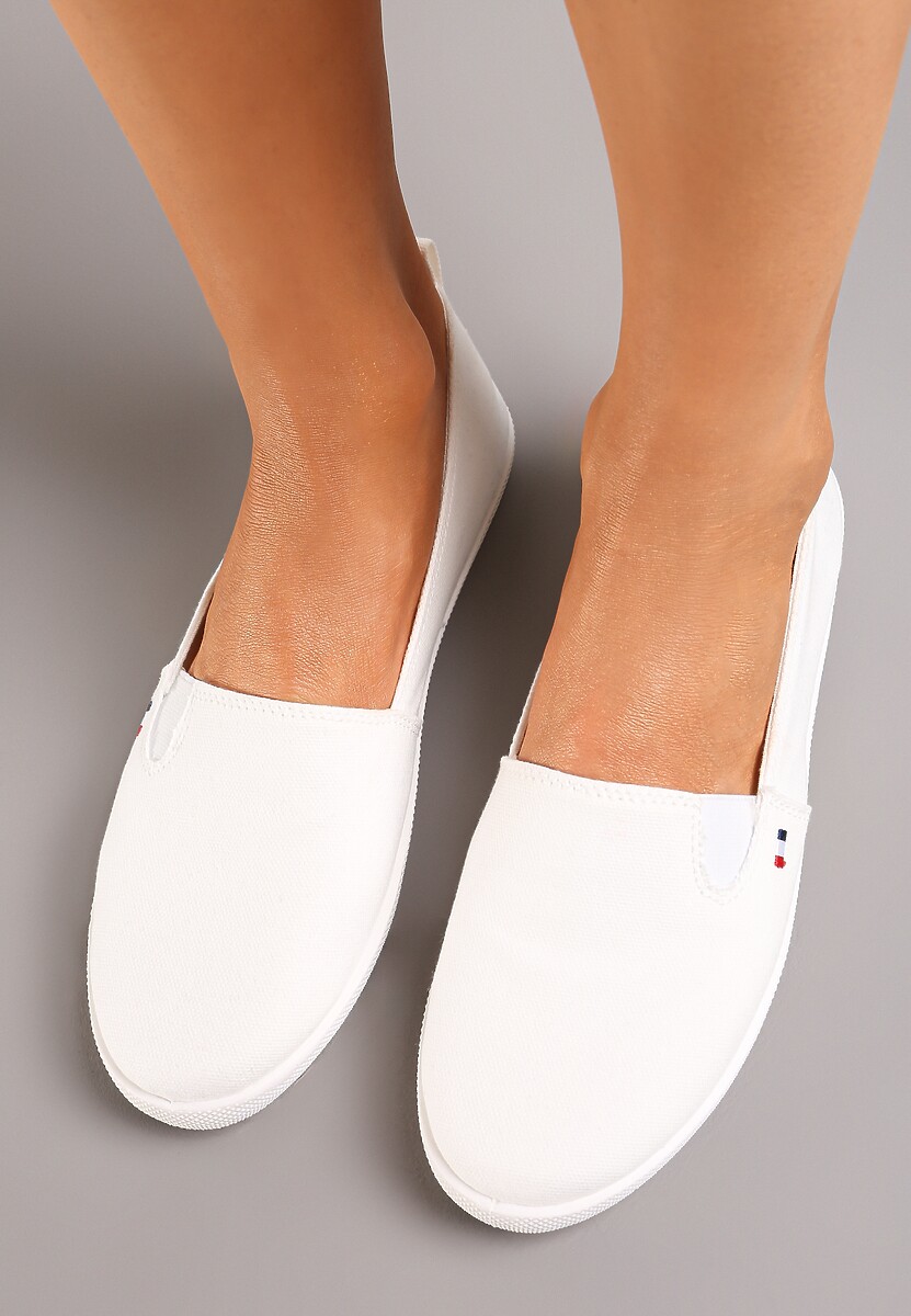 Tenisi Albi Slip-on cu Vârf Rotund Namenna 2