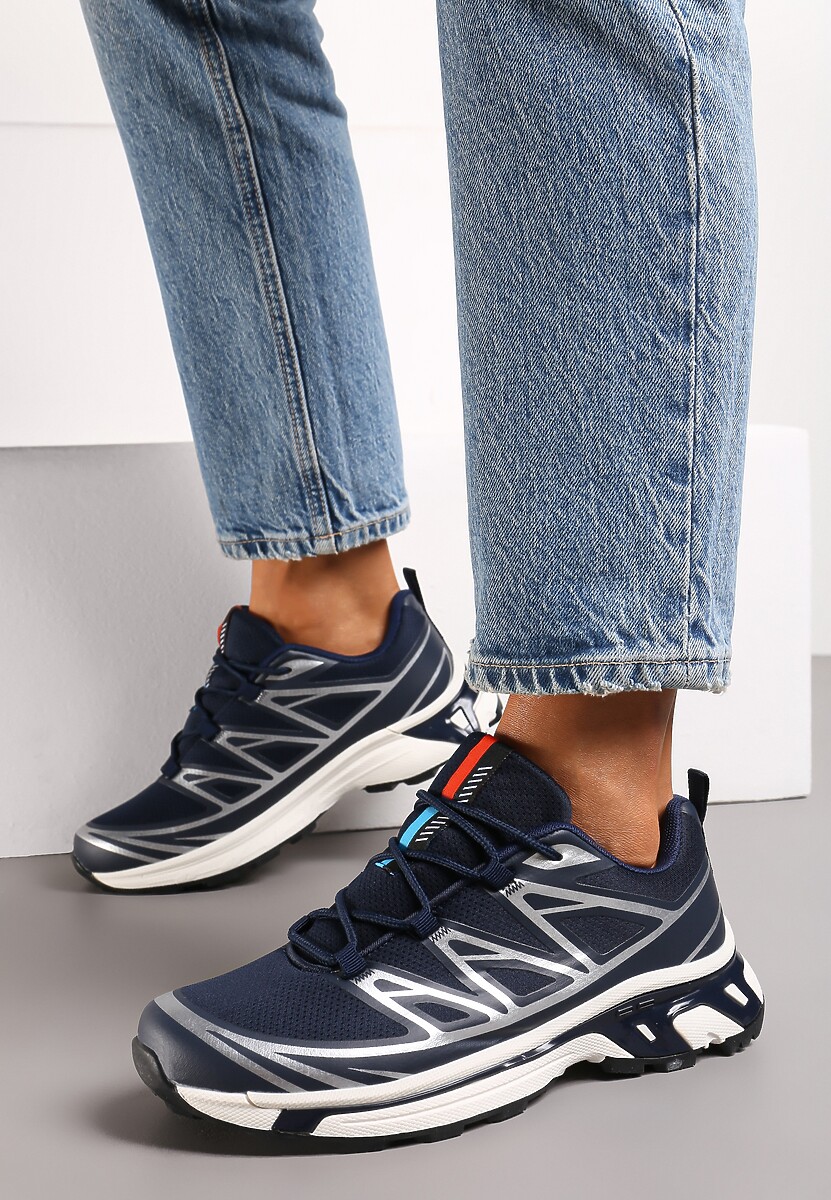 Sneakers Bleumarin cu Inserturi Decorative și Bandă Elastică Aineri 2