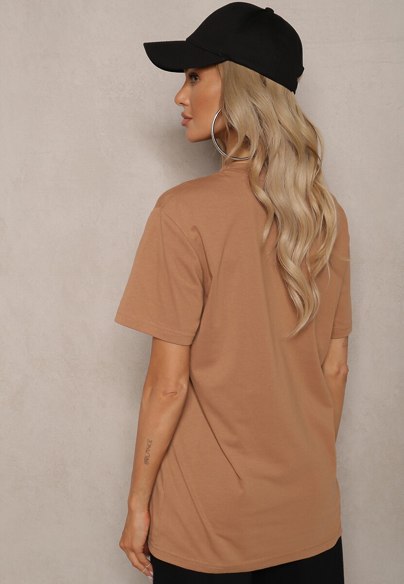 Tricou maro din bumbac cu croială lejeră Lormarka 3