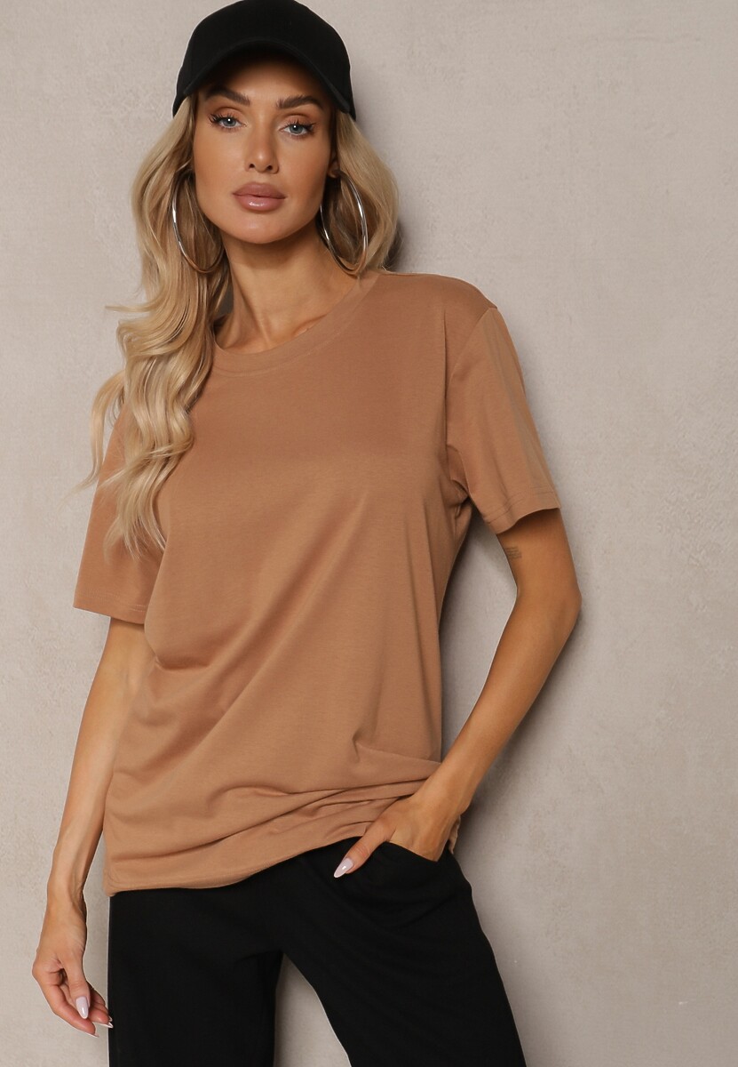Tricou maro din bumbac cu croială lejeră Lormarka 1