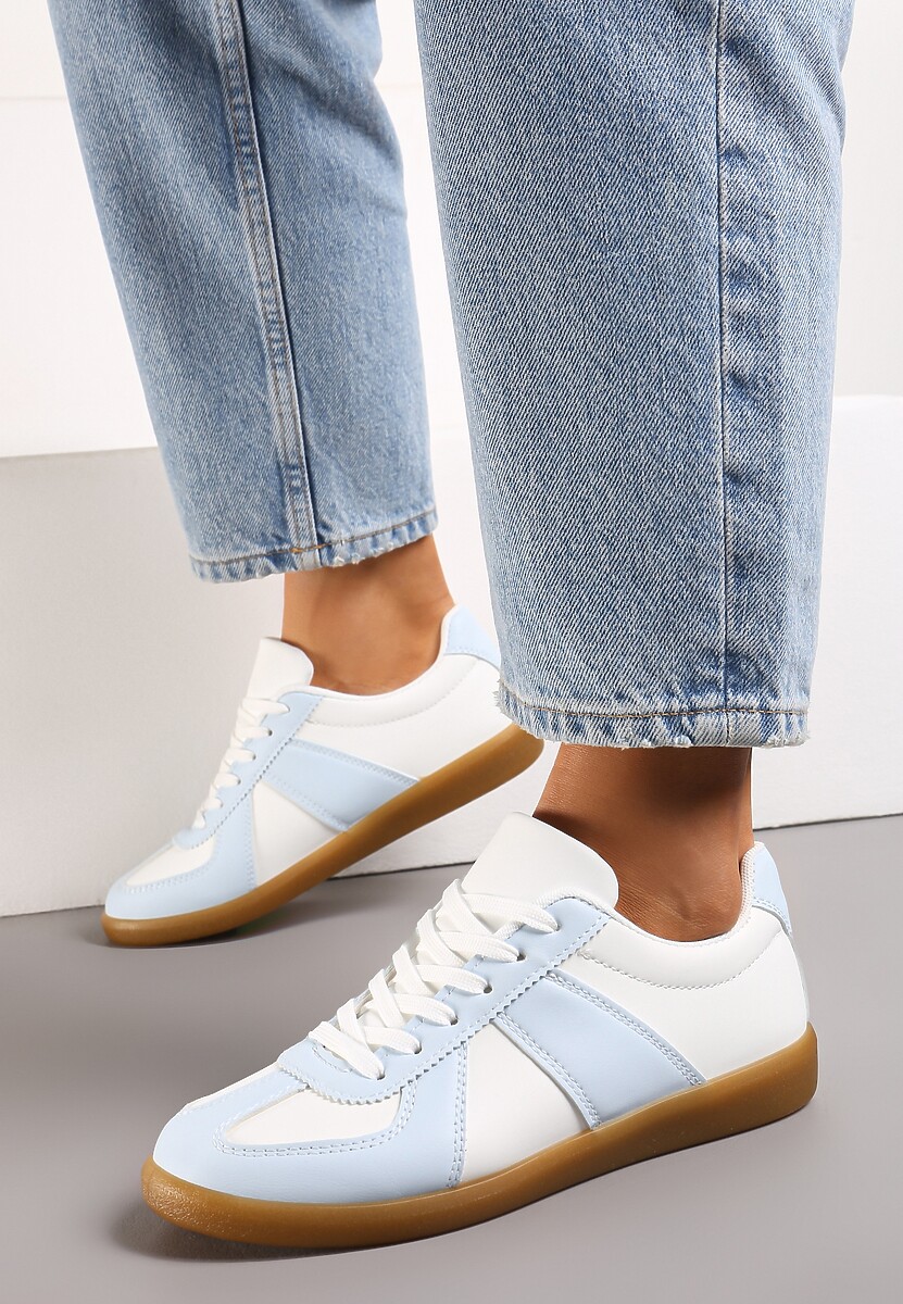Sneakers Albastru-Alb cu Cusături Decorative Sumina 2