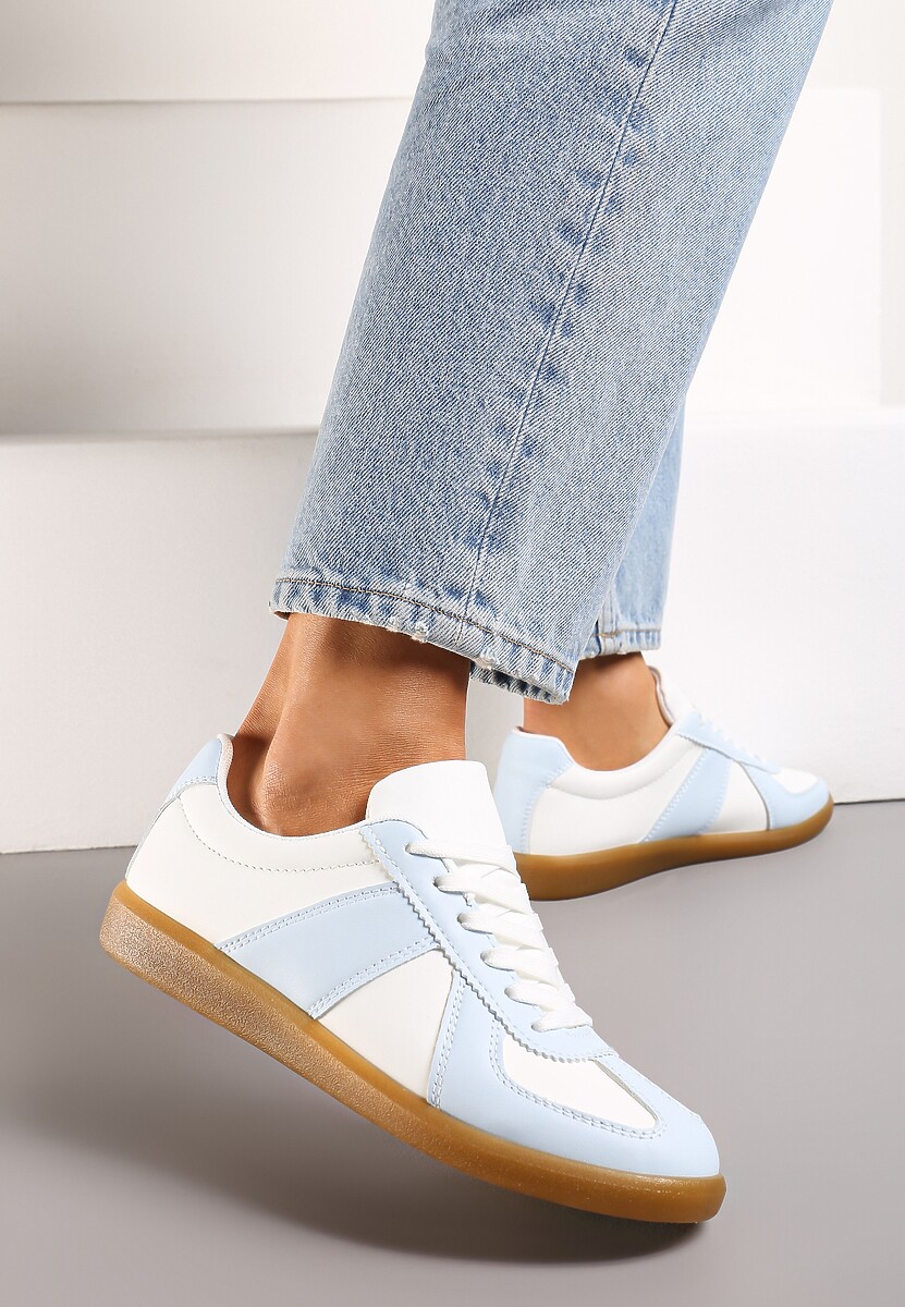 Sneakers Albastru-Alb cu Cusături Decorative Sumina 3