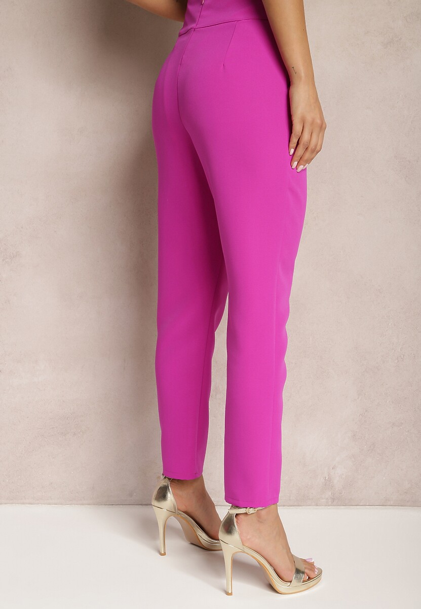 Fucsia Material Pantaloni Regular Pivolia 3