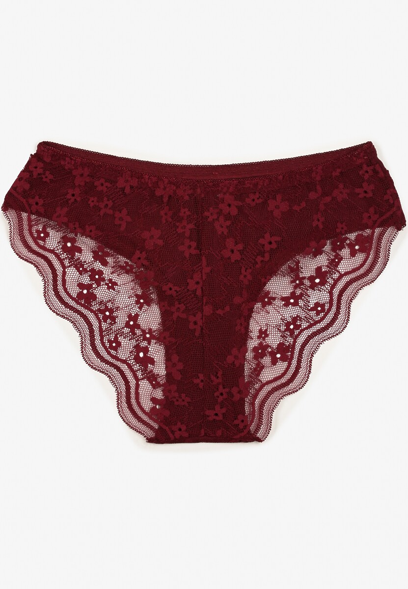 Chilot Slip Burgundy cu Dantelă Wierane 2