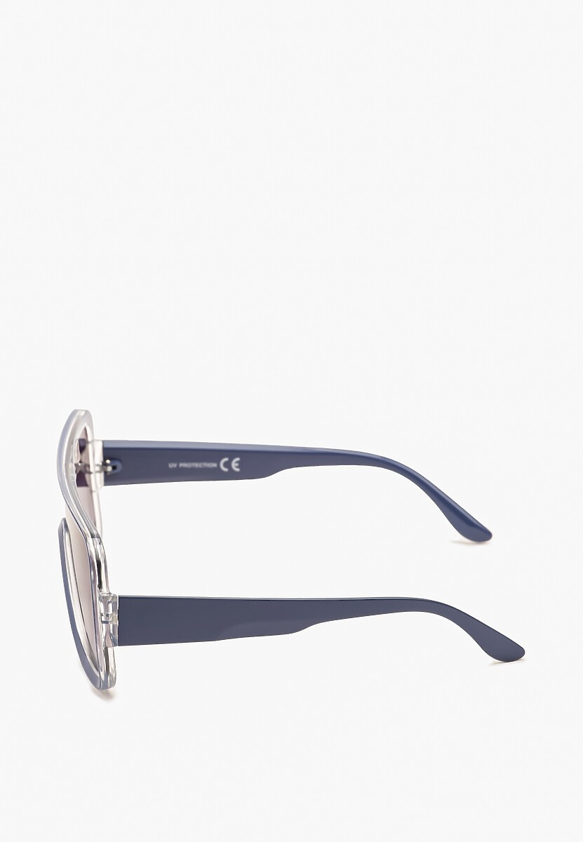 Niebieskie Okulary Przeciwsłoneczne Duże w Streetwearowym Stylu Moalixia 2