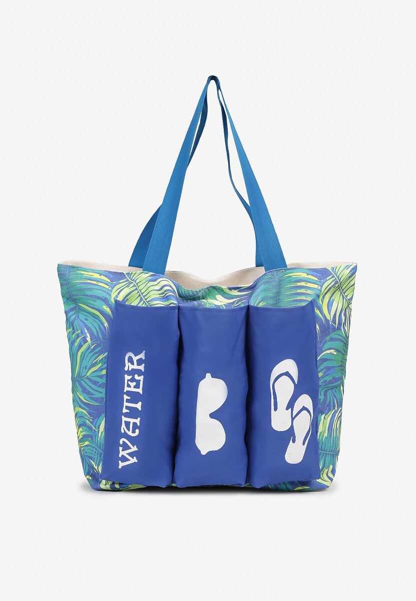 Granatowa Torebka Tote w Stylu Plażowym Nannes 1