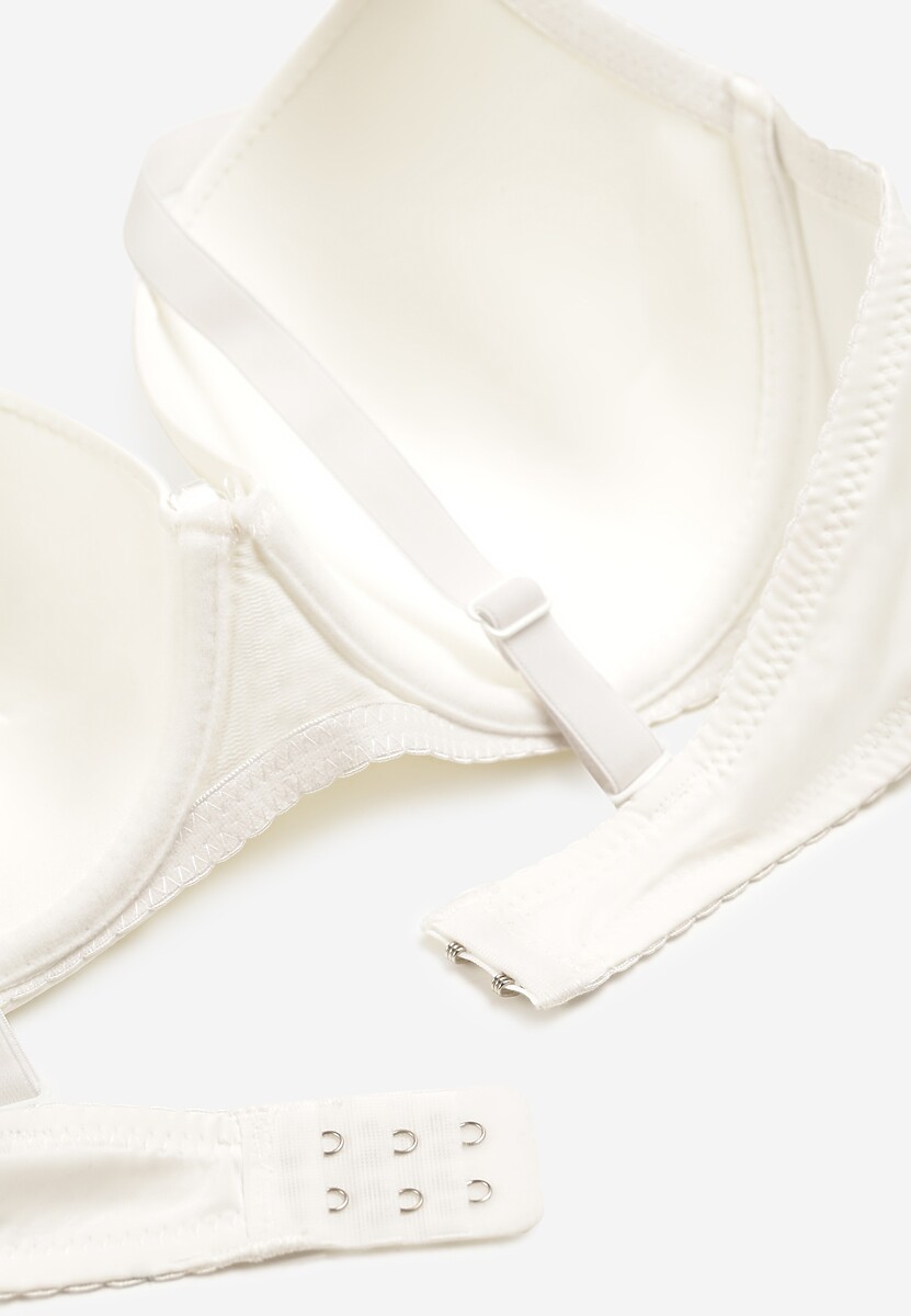 Jasnobeżowy Gładki Biustonosz o Fasonie Full Cup Dimiatta 3