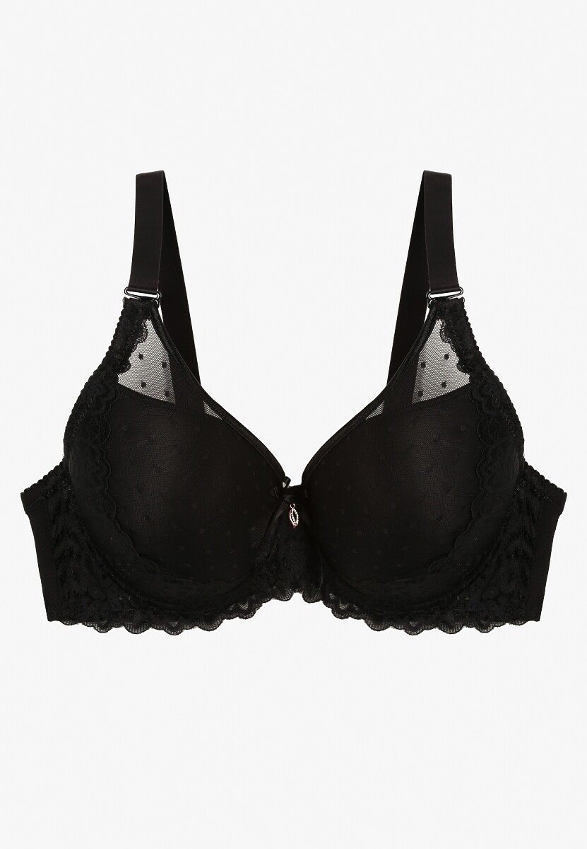 Sutien Negru Push-Up cu Dantelă Delicată Foralia 2