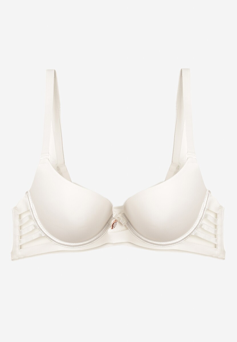 Sutien Push-Up bej deschis cu bretele reglabile Dimarinsa 1