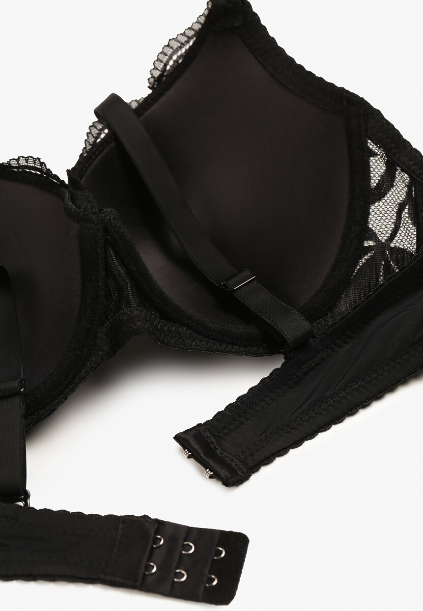 Sutien Negru Tip Full Cup cu Dantelă Ellanis 3