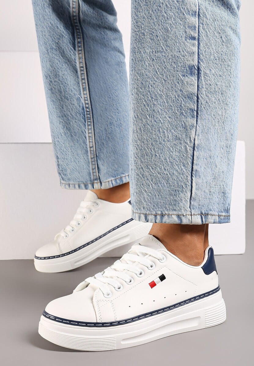 Sneakers Vaiden Alb cu bleumarin 2